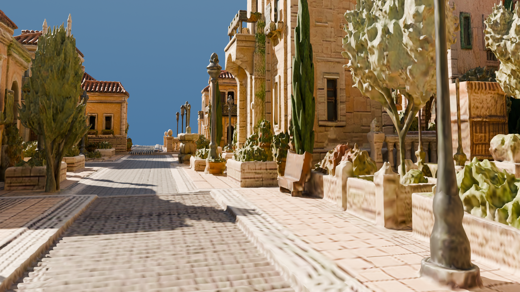 European Old Town local exterior rendered view 2