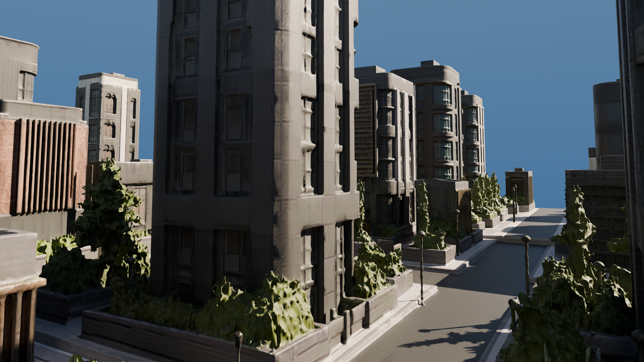 High-Density Modern City local exterior rendered view 1