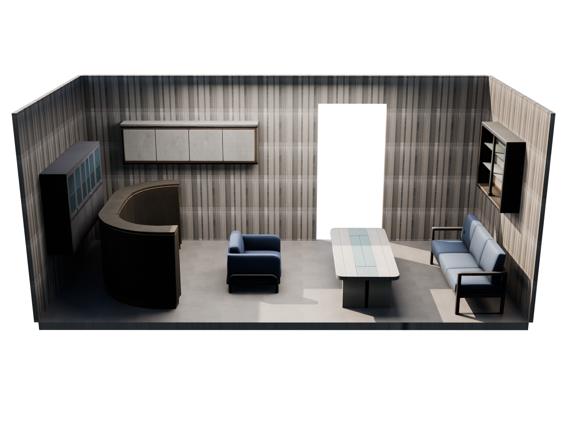 High-Density Modern City interior dollhouse view