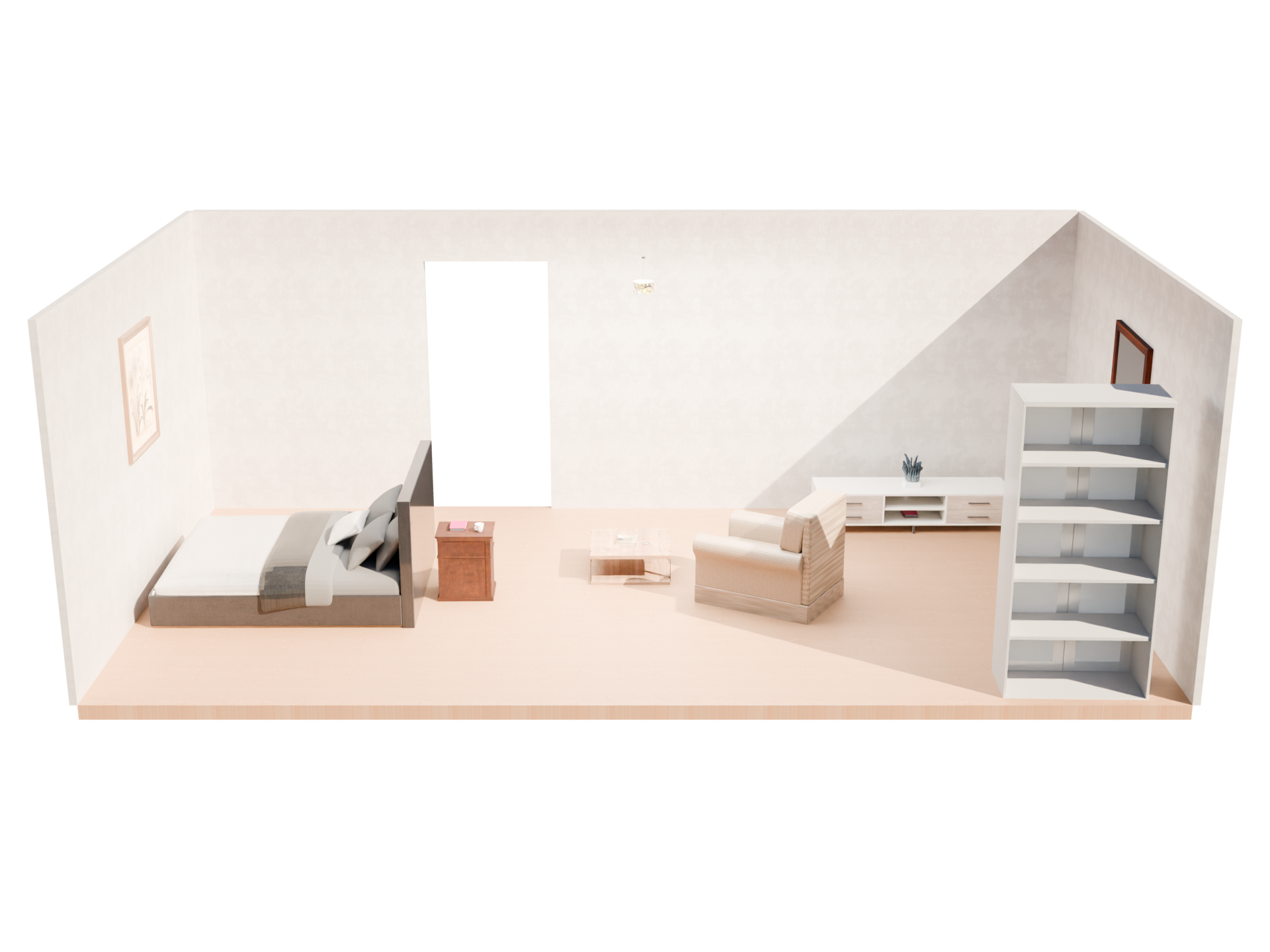 Modern City interior dollhouse view